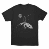 Astronaut On The Moon Print Unisex T Shirt Black