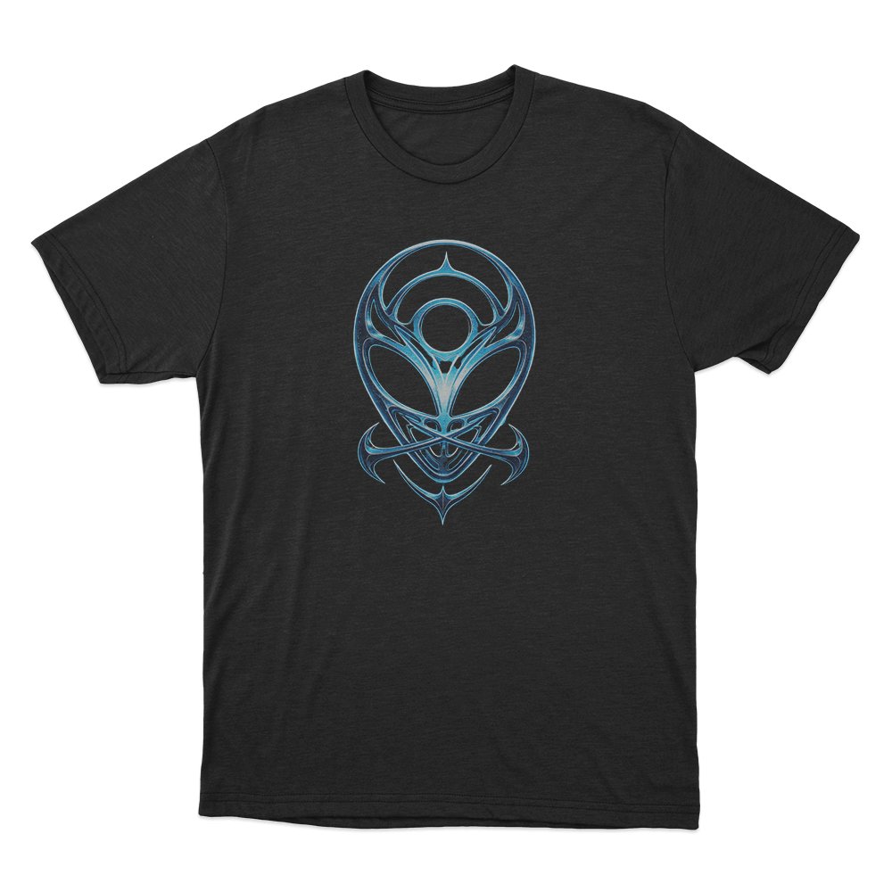 Blue Alien Symbol Unisex T Shirt Black Blue Alien Symbol Unisex T Shirt Black