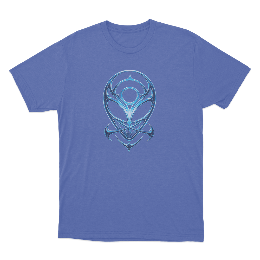 Blue Alien Symbol Unisex T Shirt Blue Blue Alien Symbol Unisex T Shirt Blue