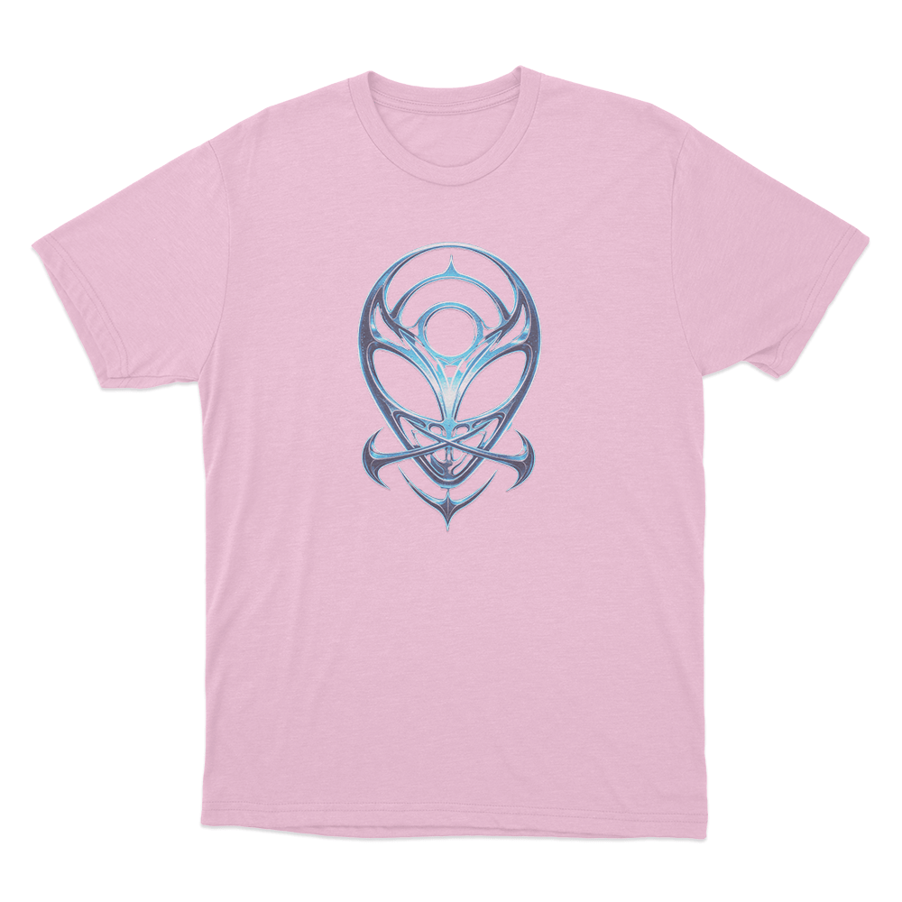 Blue Alien Symbol Unisex T Shirt Pink Blue Alien Symbol Unisex T Shirt Pink