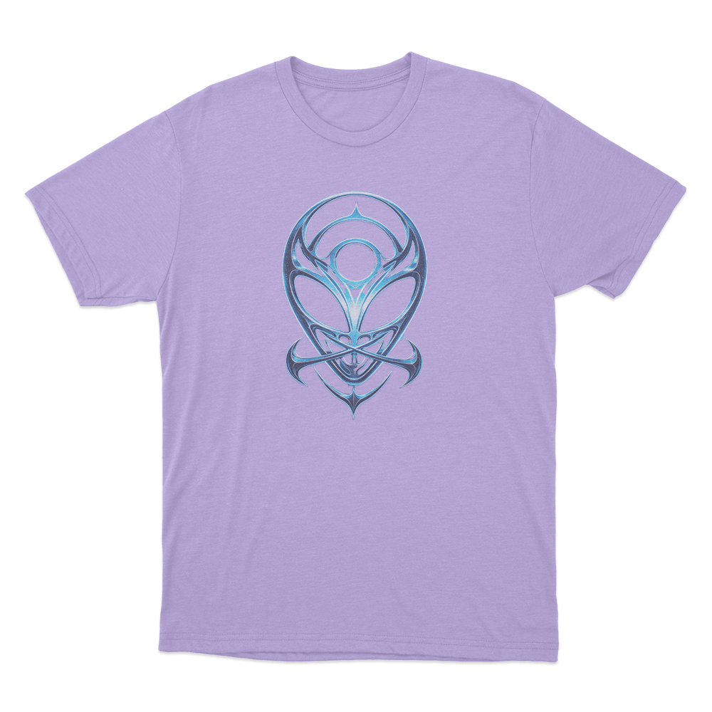 Blue Alien Symbol Unisex T Shirt Purple Blue Alien Symbol Unisex T Shirt Purple