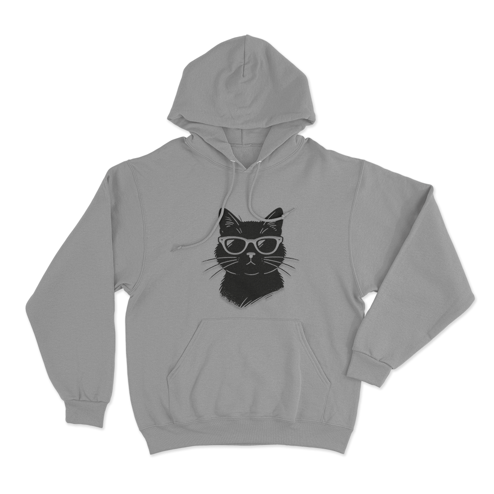 Cool Cat Unisex Hoodie Grey Cool Cat Unisex Hoodie Grey