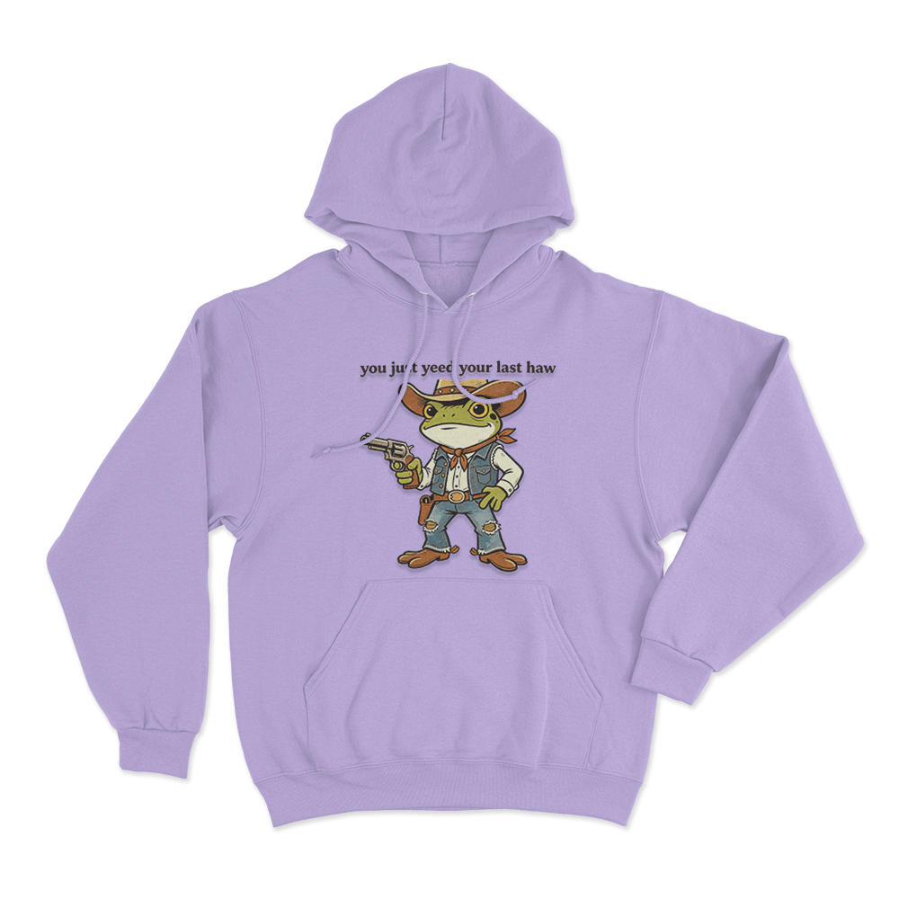 Cowboy Frog Unisex Hoodie Purple Cowboy Frog Unisex Hoodie Purple