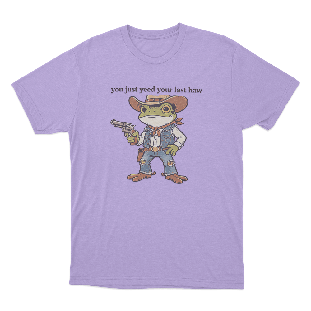 Cowboy Frog Unisex T Shirt Purple Cowboy Frog Unisex T Shirt Purple