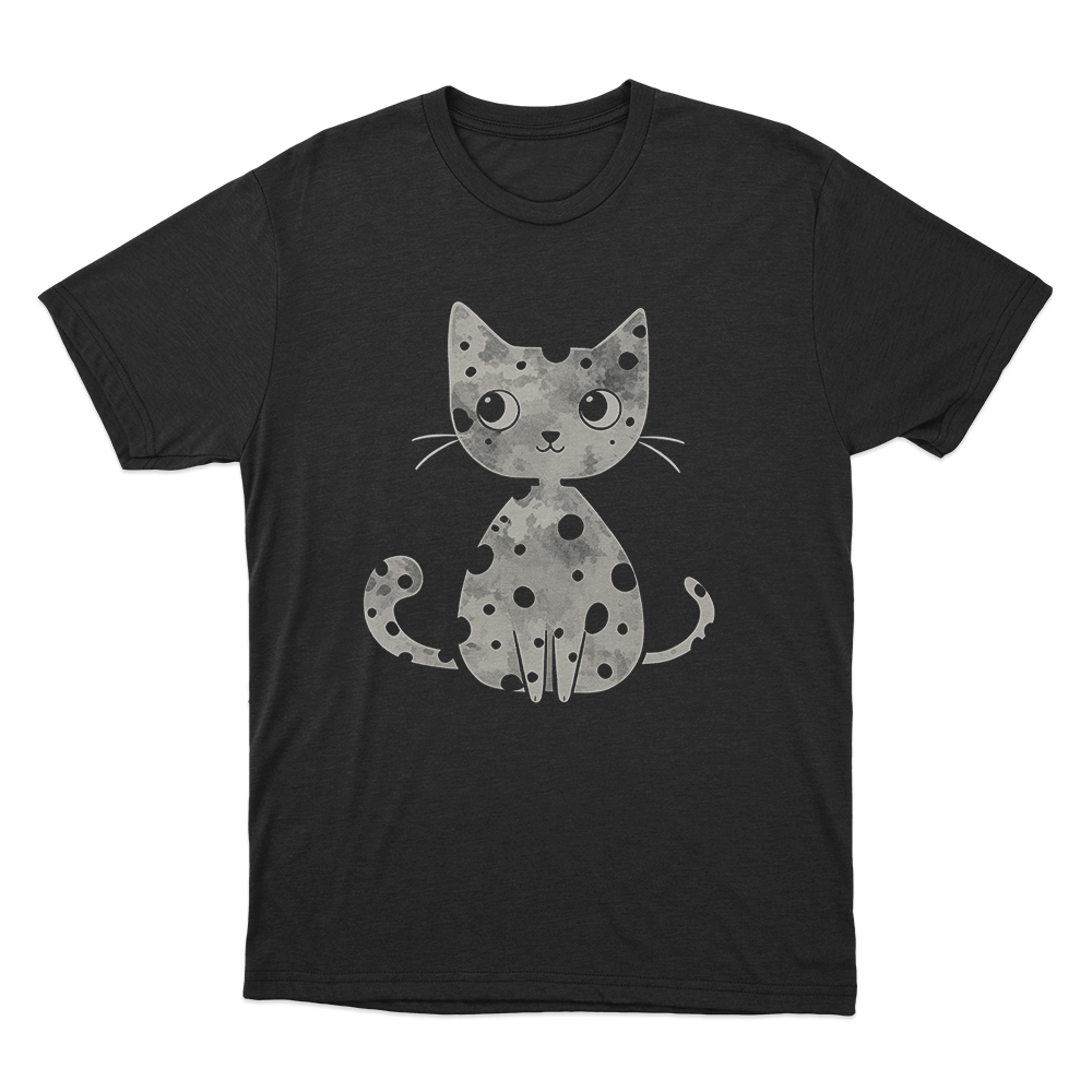 Grunge Cat Silhouette Unisex T Shirt Black Grunge Cat Silhouette Unisex T Shirt Black