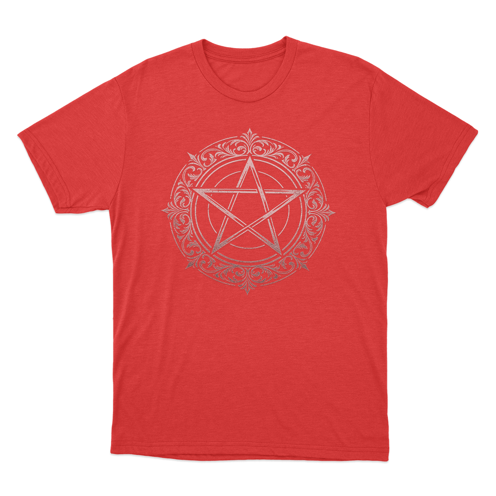 Ornate Pentagram Seal Unisex T Shirt Red Ornate Pentagram Seal Unisex T Shirt Red