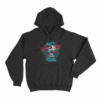 Red Evil Eye Skull Print Unisex Hoodie Black