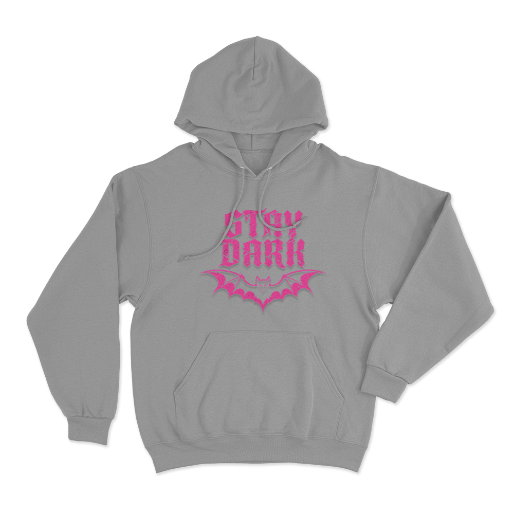 Stay Dark Bat Logo Unisex Hoodie Grey Stay Dark Bat Logo Unisex Hoodie Grey