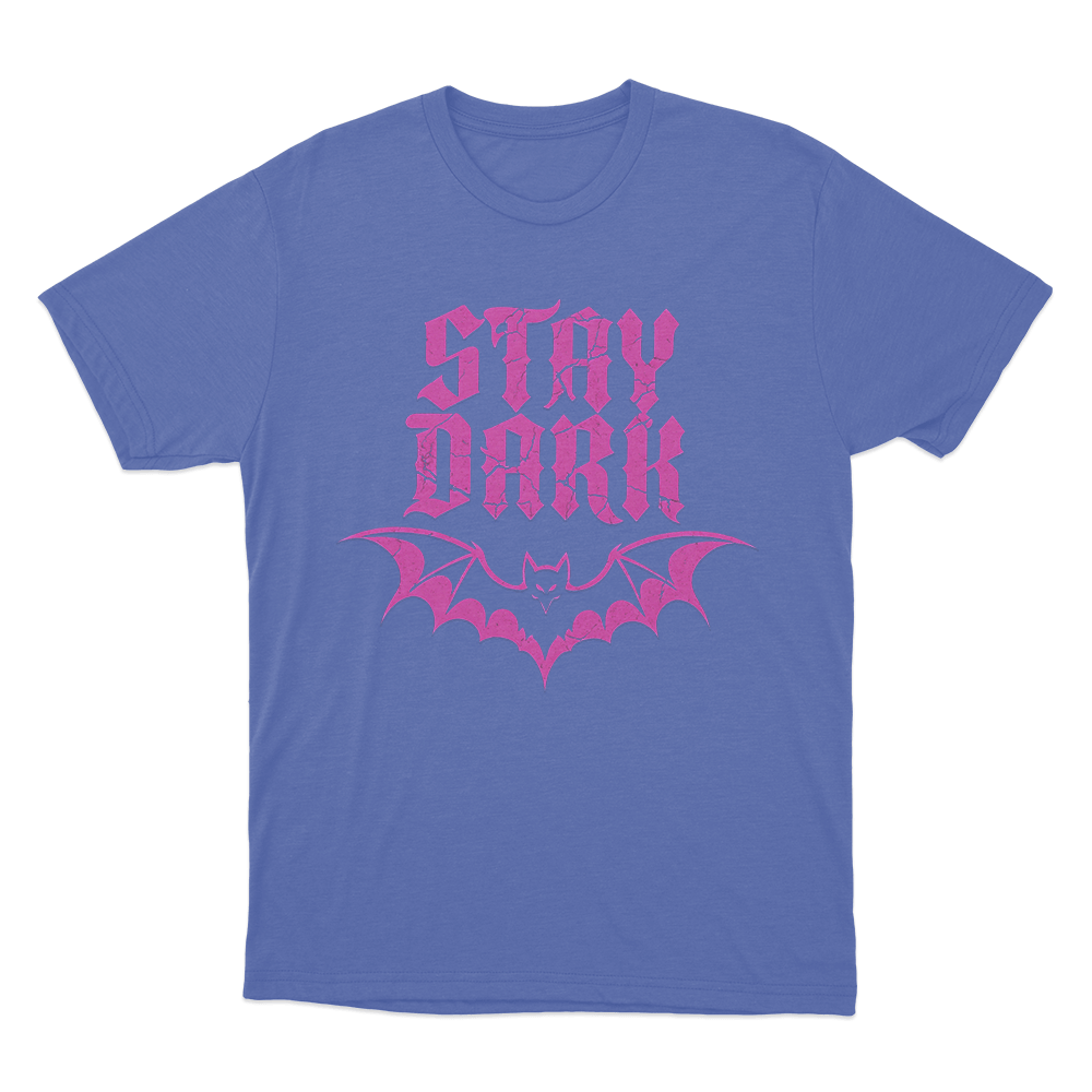 Stay Dark Bat Logo Unisex T Shirt Blue Stay Dark Bat Logo Unisex T Shirt Blue