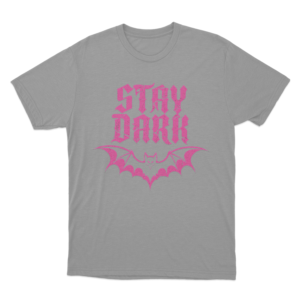 Stay Dark Bat Logo Unisex T Shirt Grey Stay Dark Bat Logo Unisex T Shirt Grey