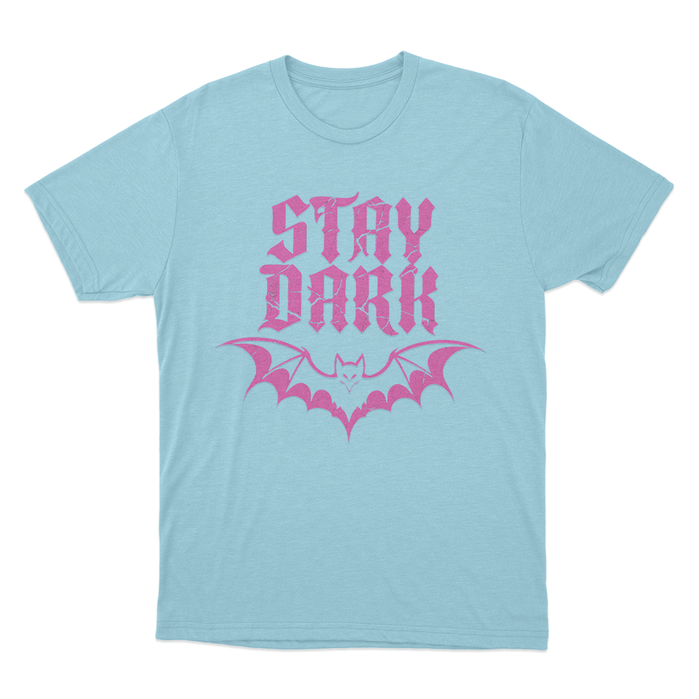 Stay Dark Bat Logo Unisex T Shirt Sky Blue Stay Dark Bat Logo Unisex T Shirt Sky Blue