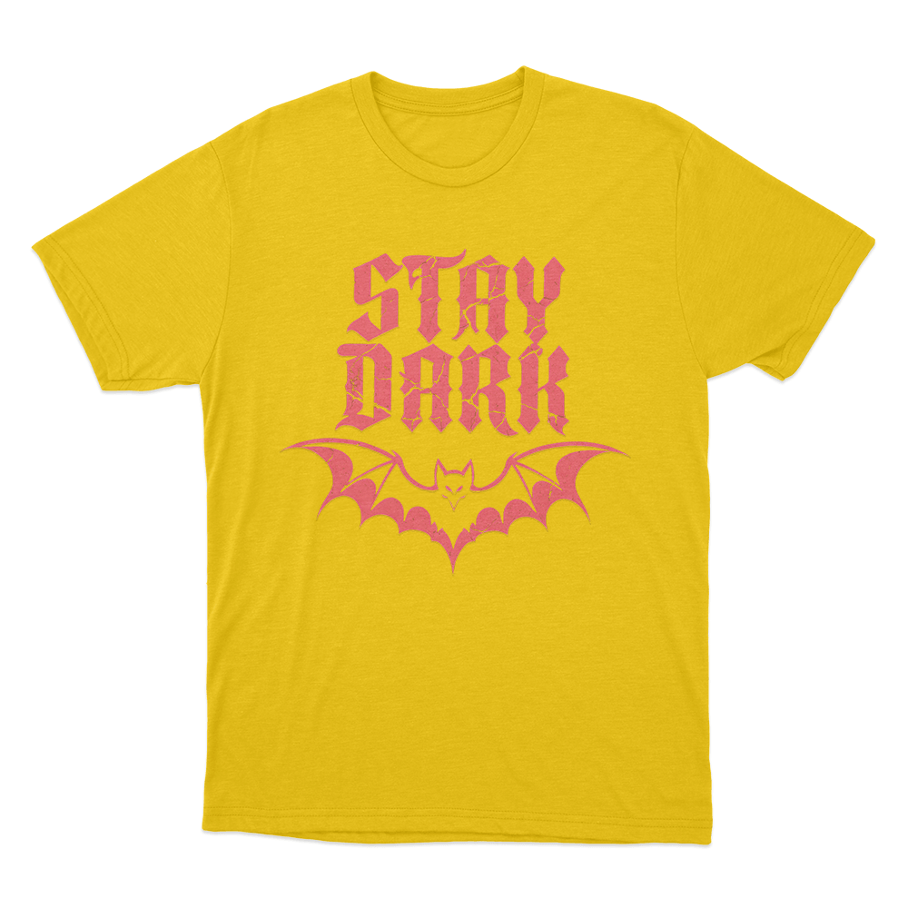 Stay Dark Bat Logo Unisex T Shirt Yellow Stay Dark Bat Logo Unisex T Shirt Yellow